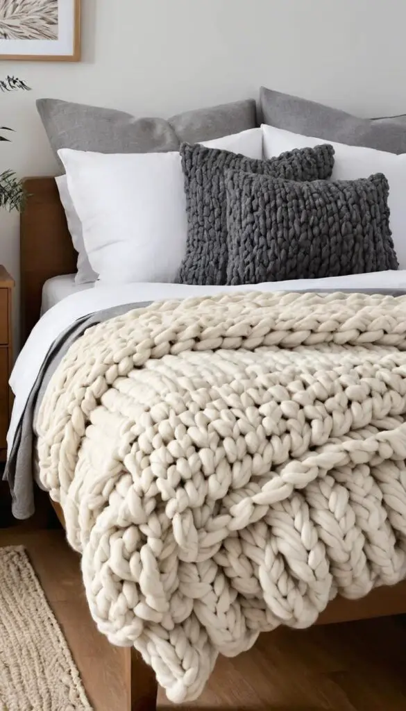 chunky knit throw