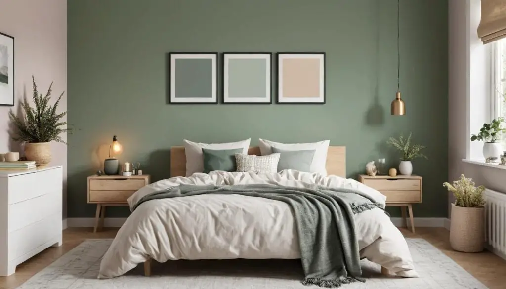 bedroom painted with soft cozy colors