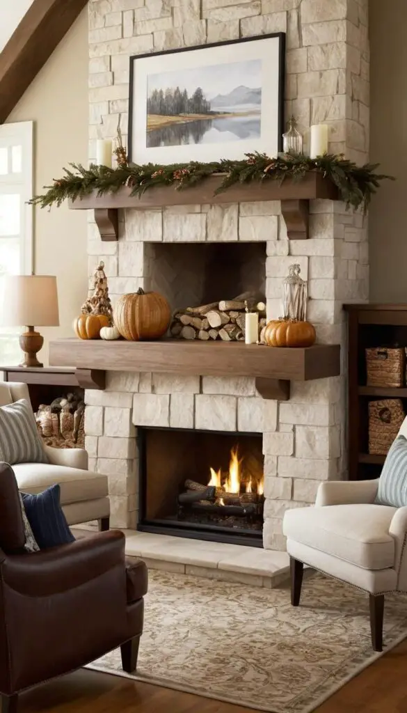 cozy fireplace