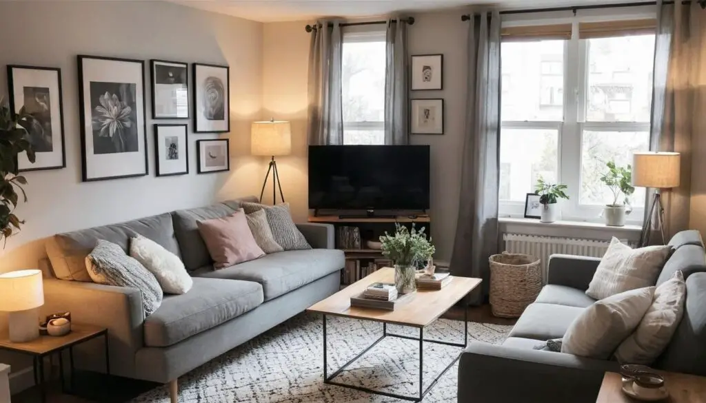 cozy living room in a small apartment