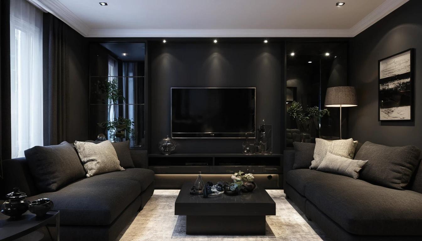 dark living room