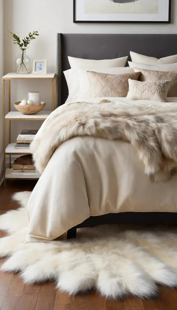 faux fur accents