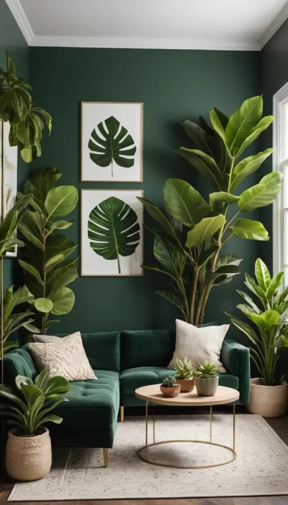 indoor living room plants