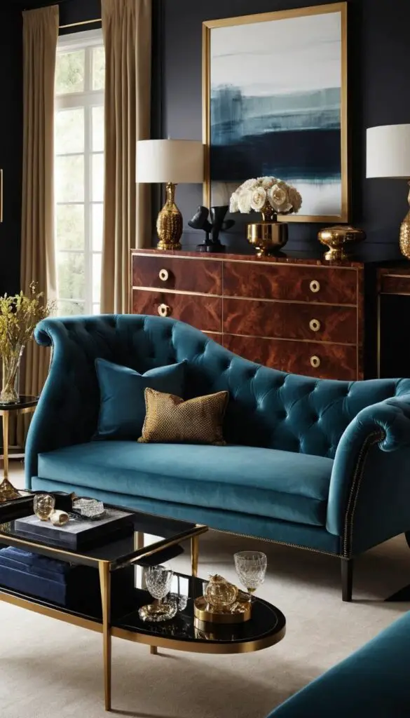 luxury fabrics in living room decor