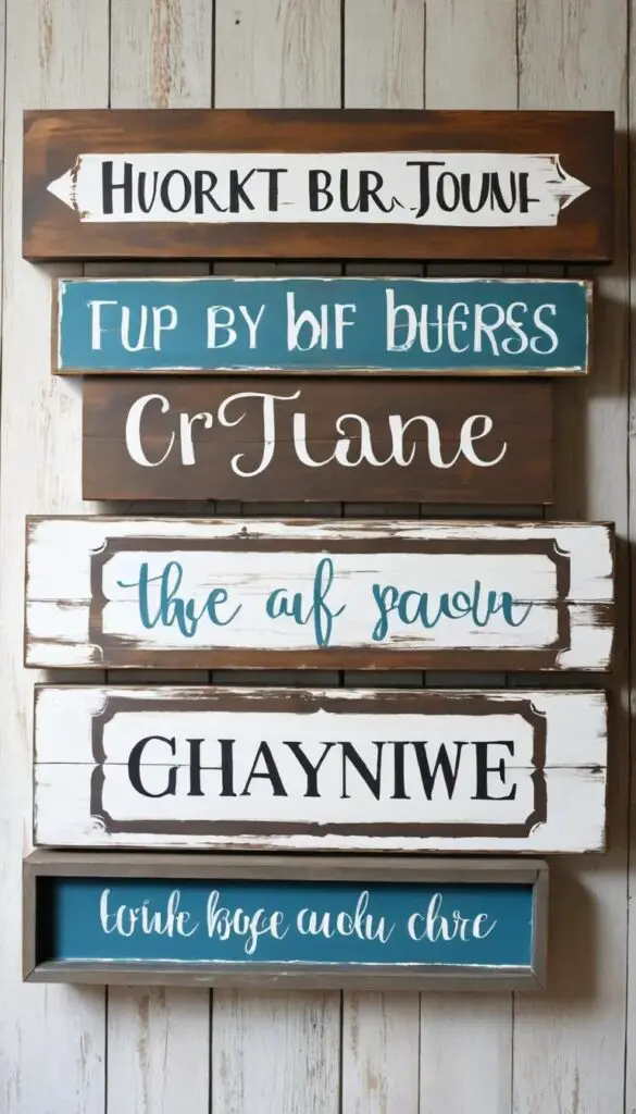 painted wooden signs