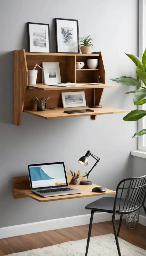 wall-mounted desk