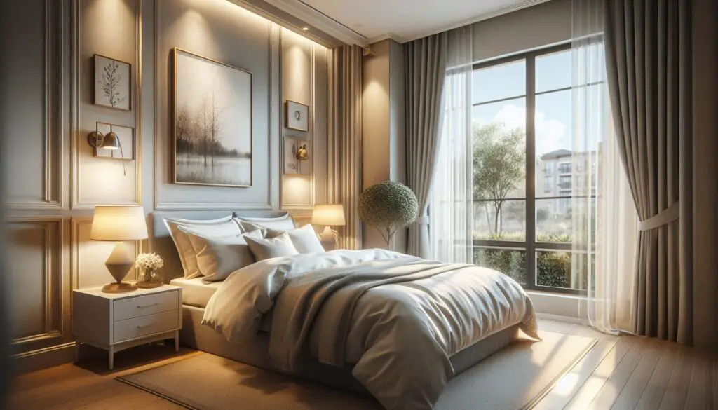 beautiful warm bedroom