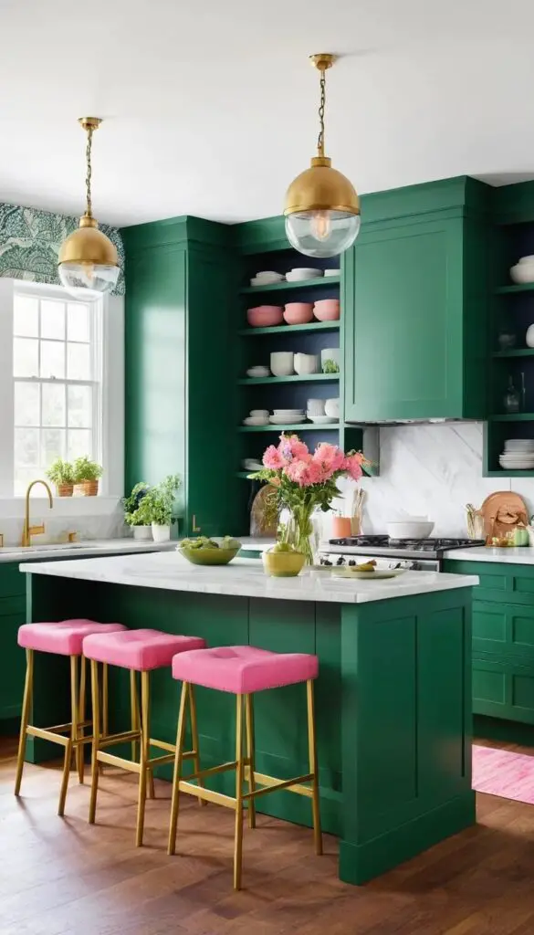 Bold and Colorful Cabinets