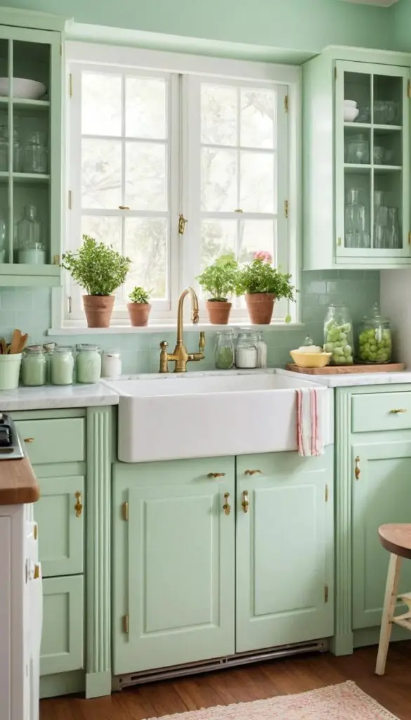 Mint Green kitchen