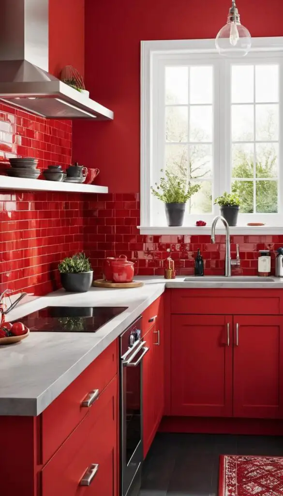 Red kitchen