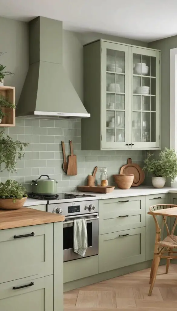 Sage Green kitchen