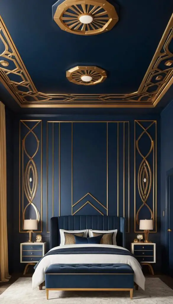 art deco-inspired ceiling