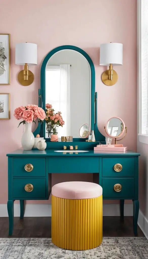 colorful vanity