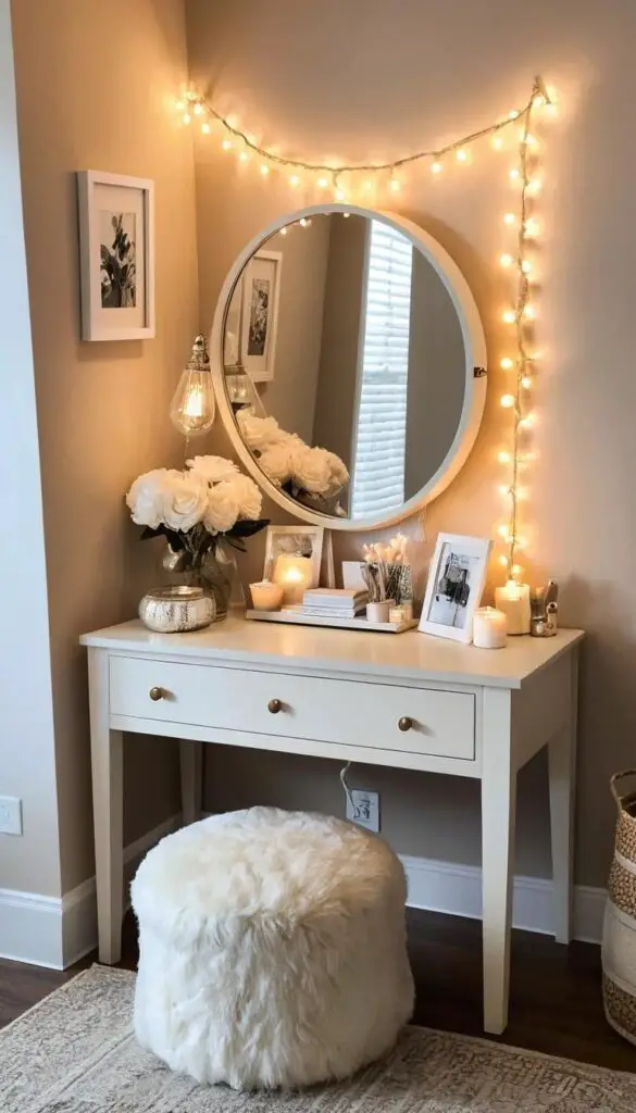 cozy vanity nook