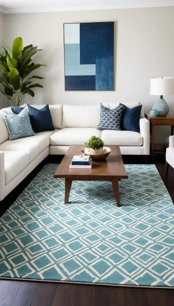 geometric designed rug