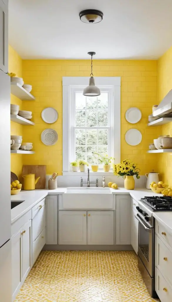 yellow kitchen