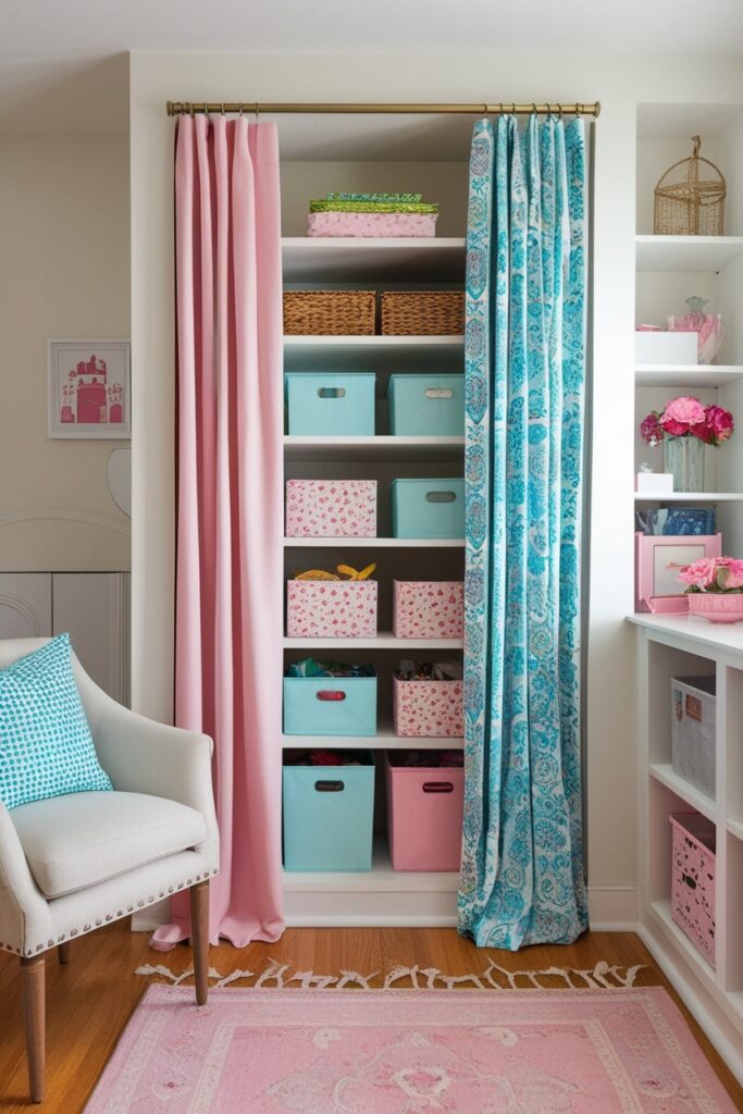Curtains to Hide Storage Areas