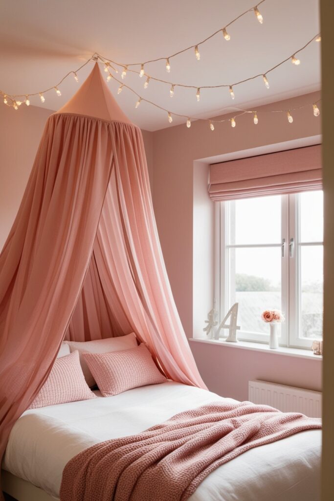 canopy of soft, flowing fabric