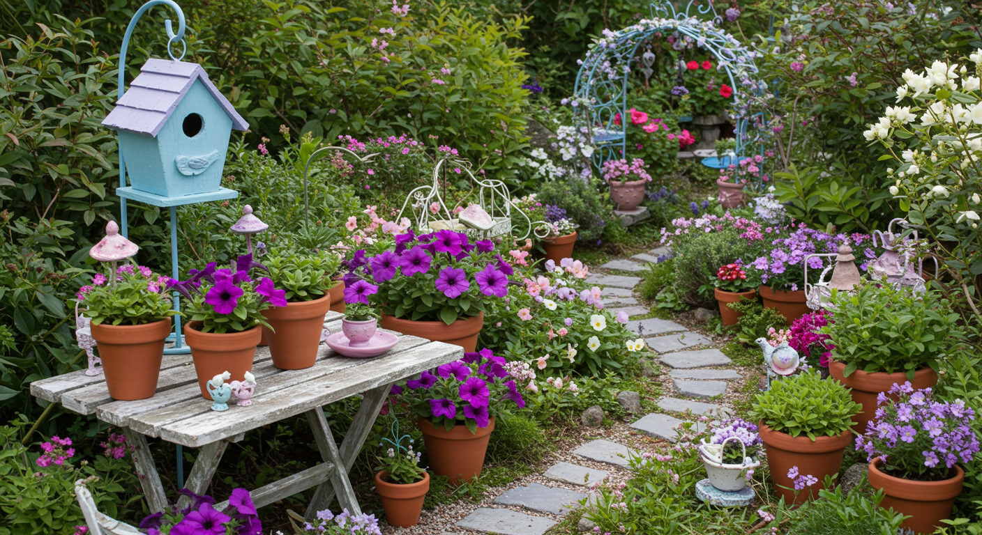 decorated garden