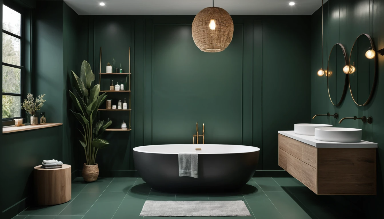 green bathroom