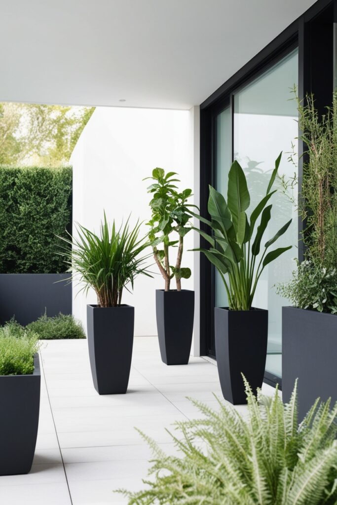 minimalist patio garden