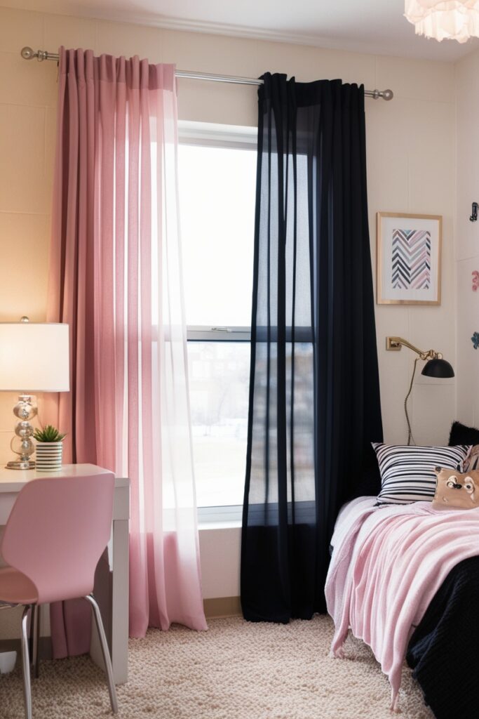 sheer and blackout curtains