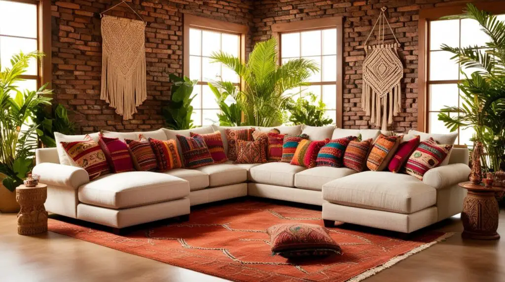 boho style decorated home