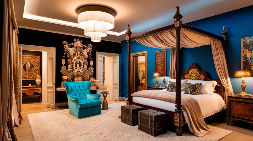 eclectic bedroom