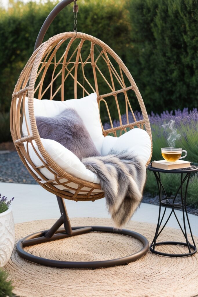 wicker egg chair