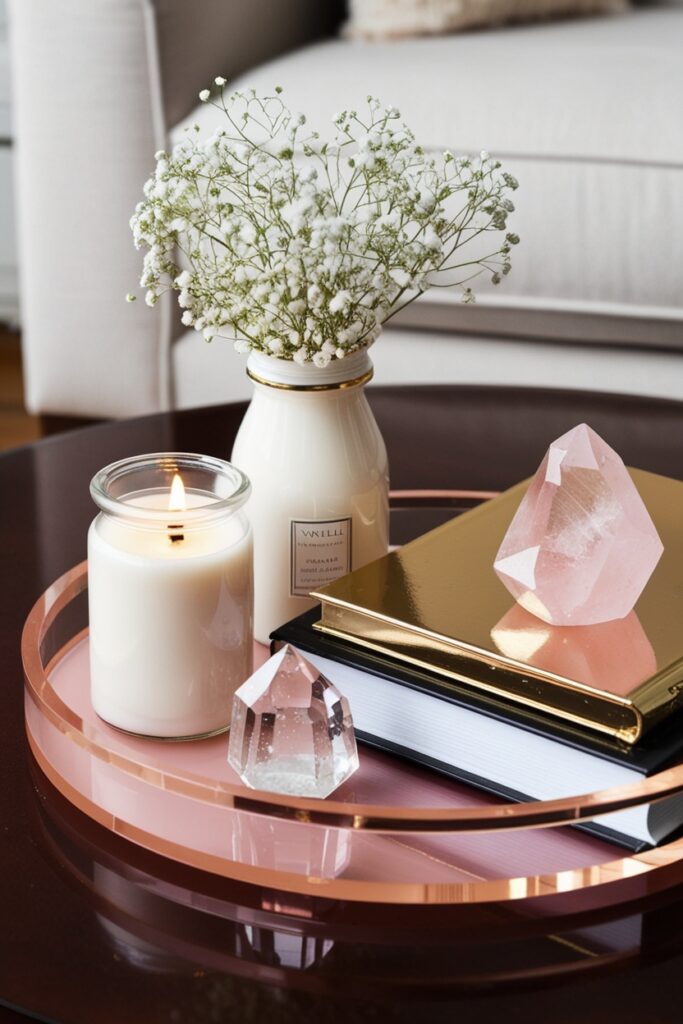 Coffee Table with Cute Display Tray