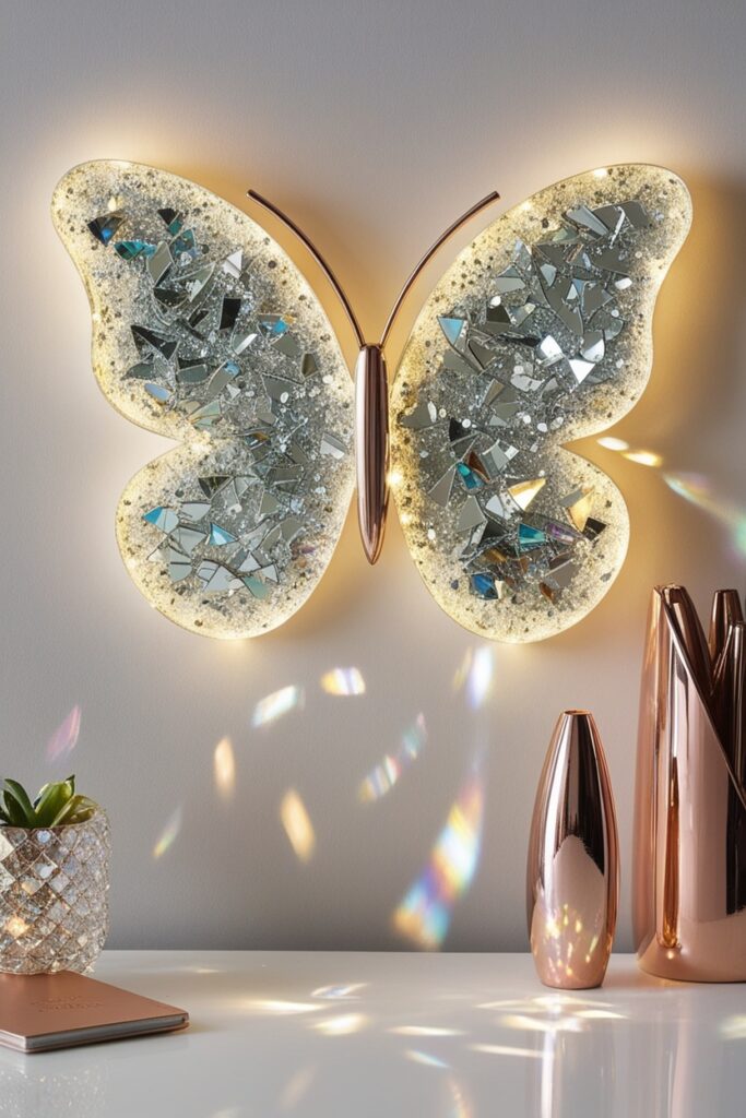 DIY Mirror Mosaic Wall Art