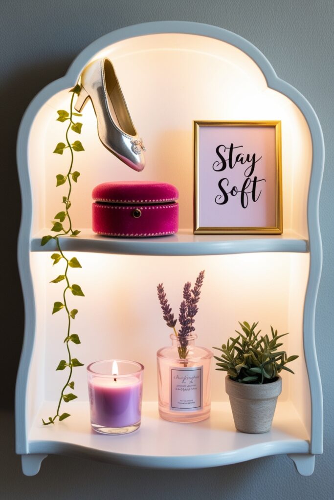 DIY Wall Shelf with Trinkets