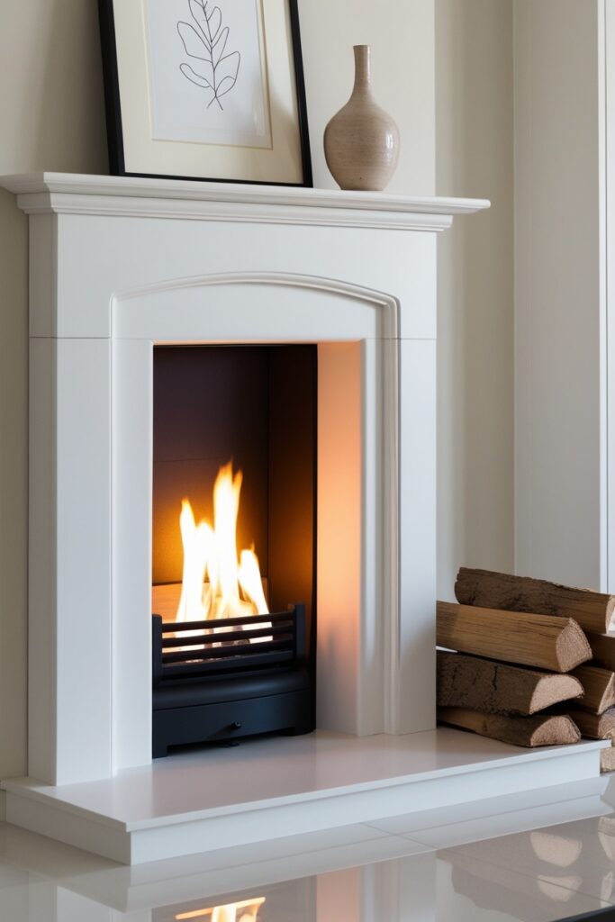 Fireplace with Minimal Mantel