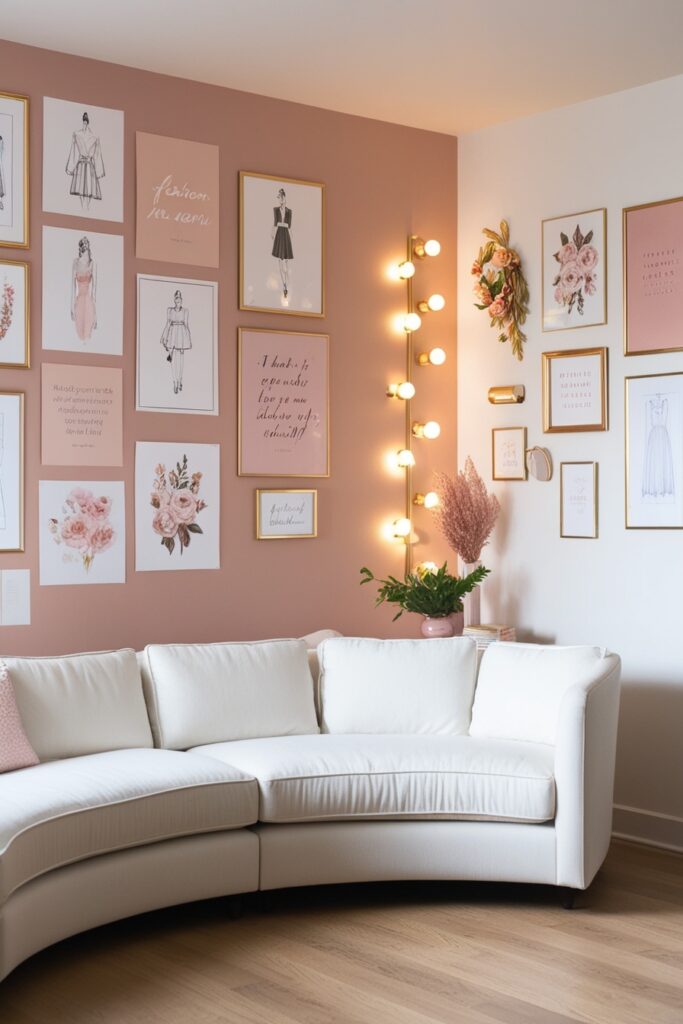 Floating Furniture with Gallery Wall Focus