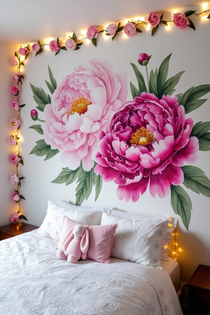Floral Wall Decal Headboard