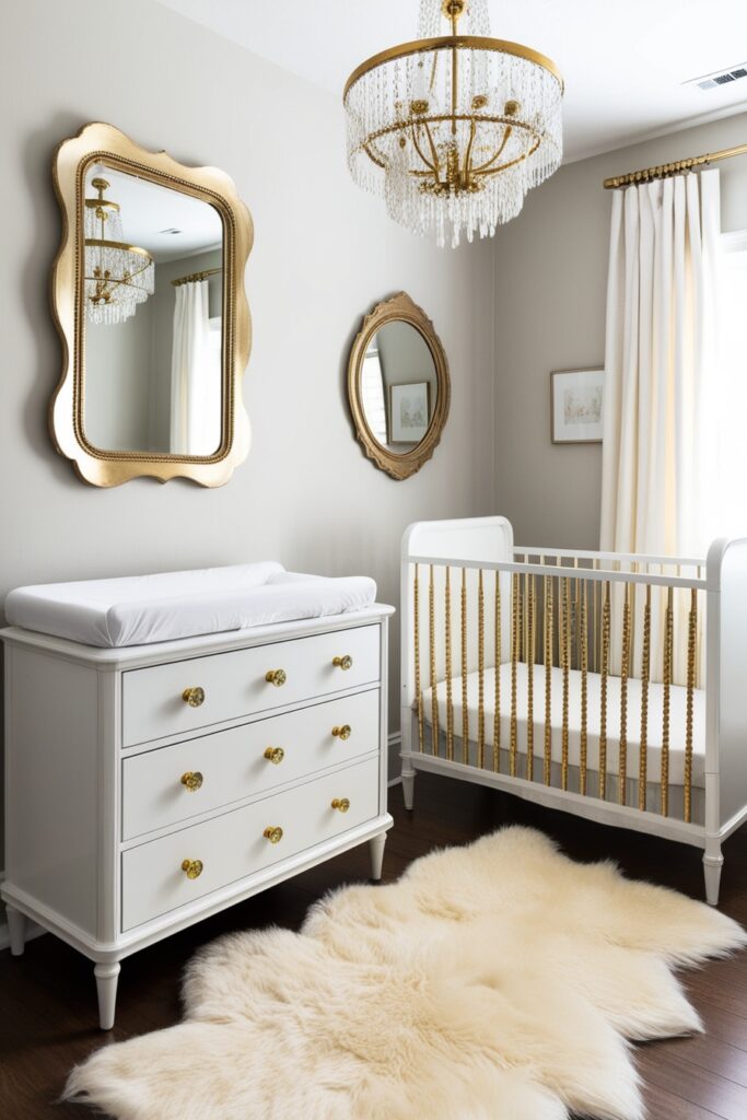 Gold and White Accents