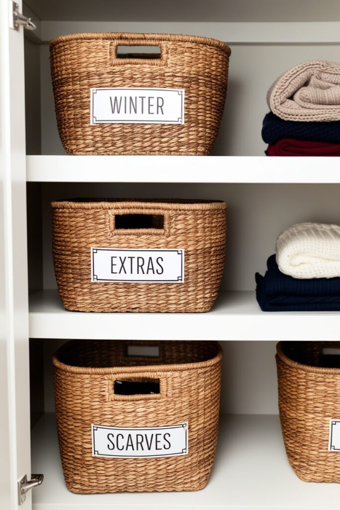 Labeled Bins or Baskets