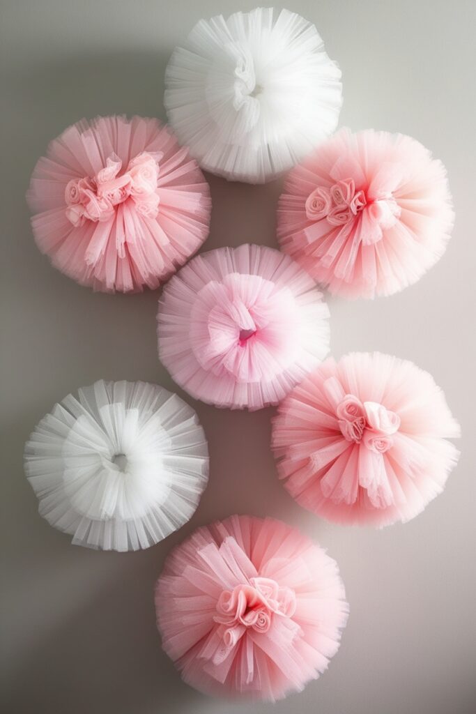 Tulle Wall Poufs