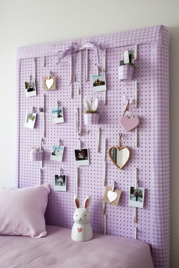 Upholstered Pegboard Headboard
