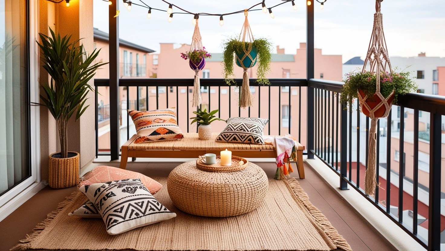 decorated apartment balcony