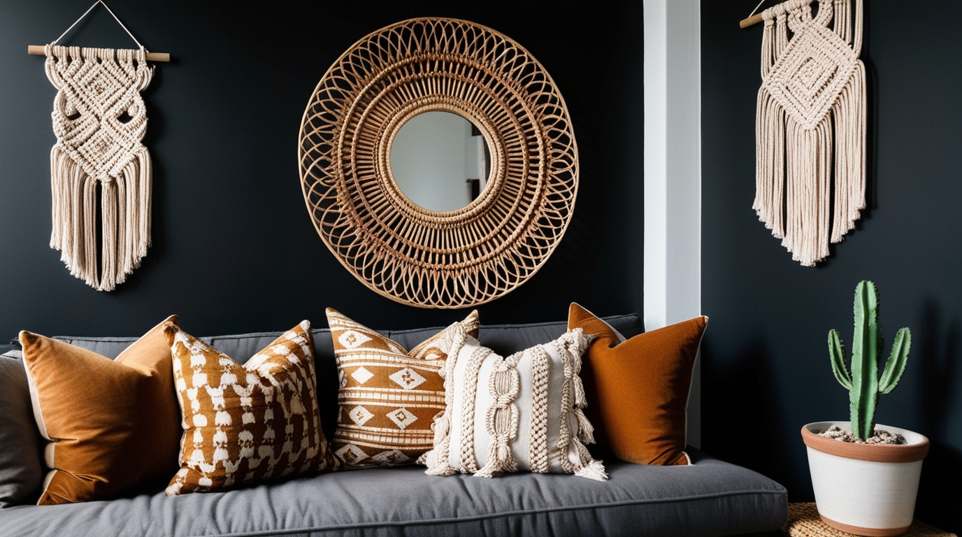 black living room