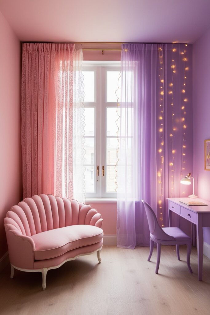 rectangle soft, color-coordinated space