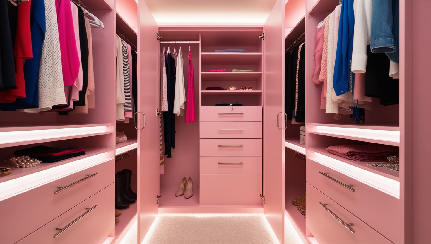small organized closet