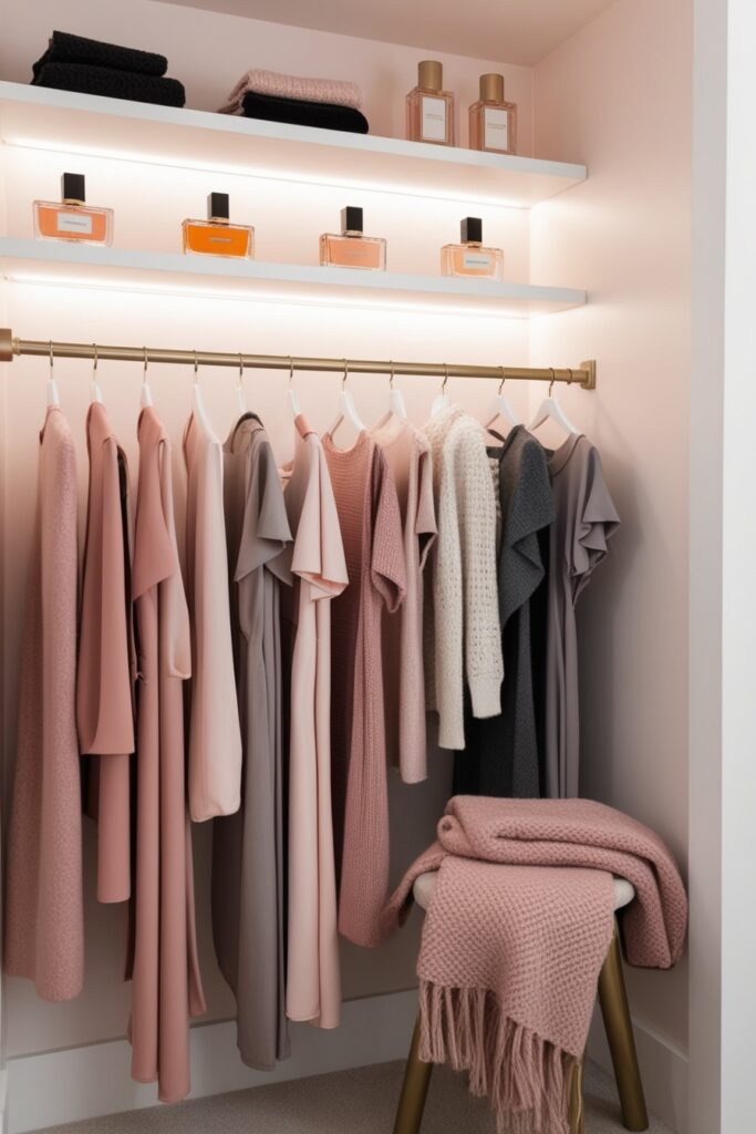 Corner-Fitted Open Closet
