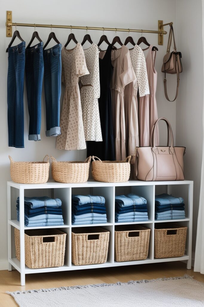 Cube Storage Meets Hanging Rail Combo
