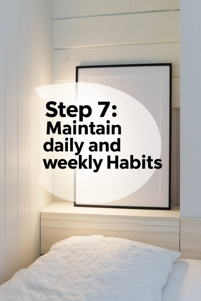 Maintain Daily and Weekly Habits