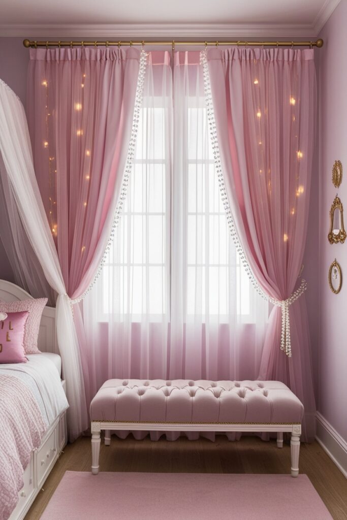 Tulle curtains