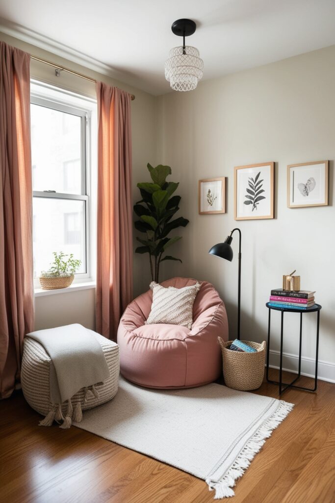corner reading nook