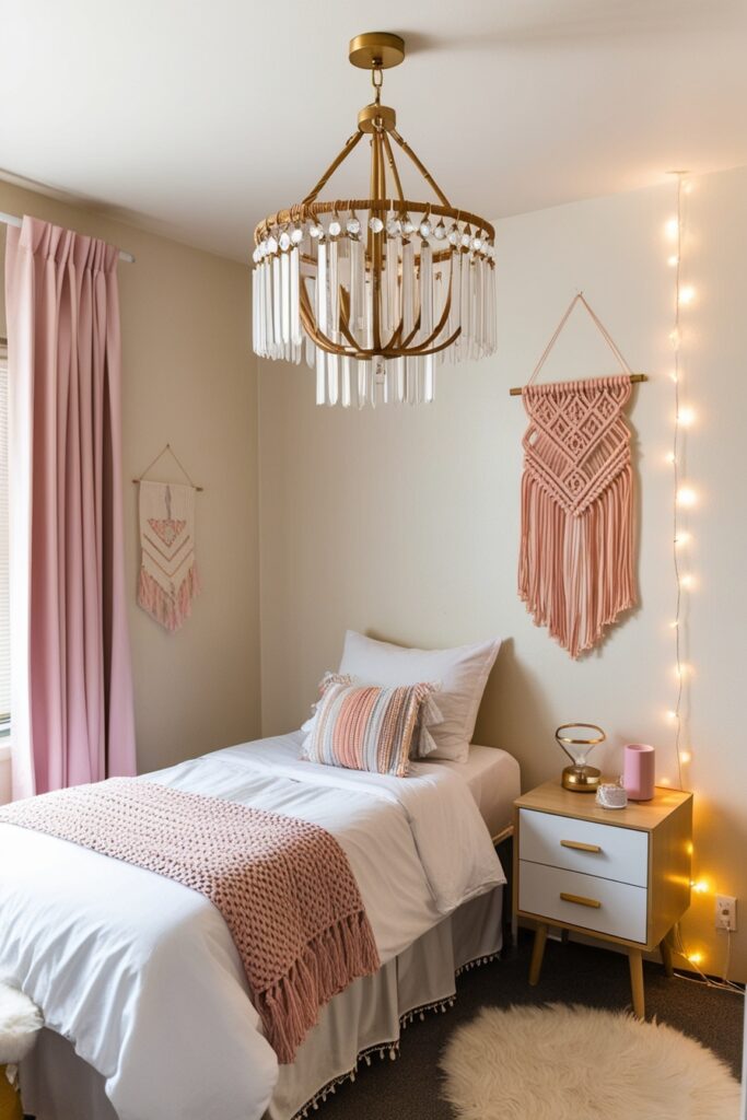 faux chandelier or boho pendant