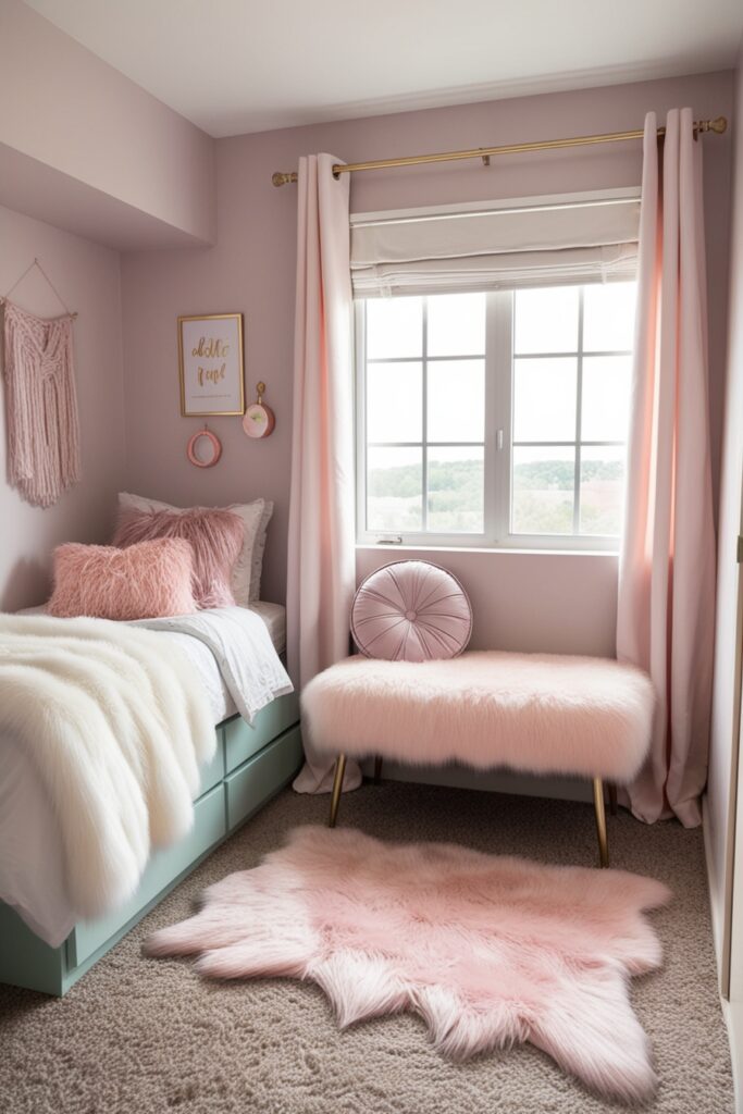 faux fur throw or bench